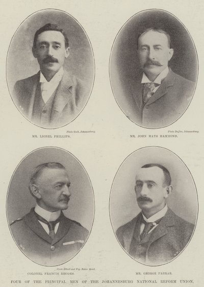Quatro dos principais homens da União Nacional Reforma de Joanesburgo de English Photographer
