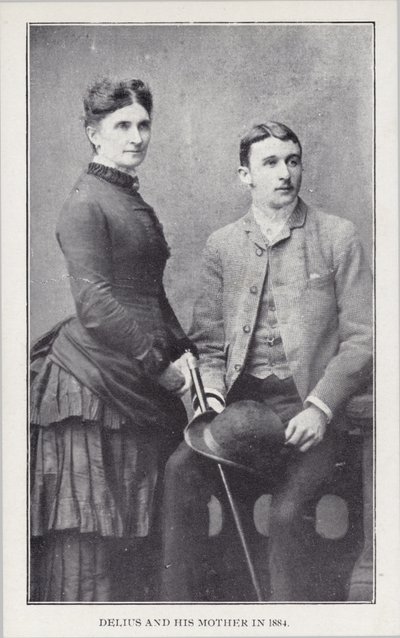 Frederico Delius e sua mãe em 1884 de English Photographer