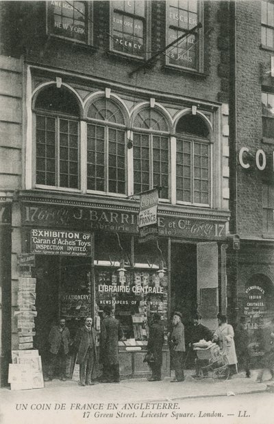 Livraria francesa, 17 Green Street, Leicester Square, Londres de English Photographer