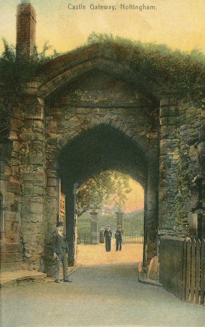 Gateway, Castelo de Nottingham (foto a cores) de English Photographer