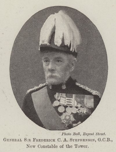 General Sir Frederick CA Stephenson, GCB, novo condestável da torre de English Photographer