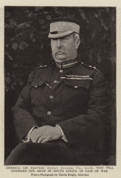 General Sir Redvers Henry Buller, VC, GCB, que comandará nosso exército na África do Sul em caso de guerra de English Photographer