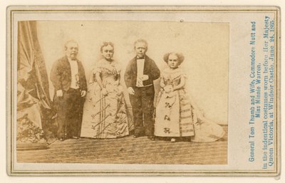 General Tom Thumb e sua esposa, Commadore Nutt e Miss Minnie Warren de English Photographer