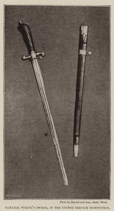 General Wolfes Sword, na United Service Institute de English Photographer