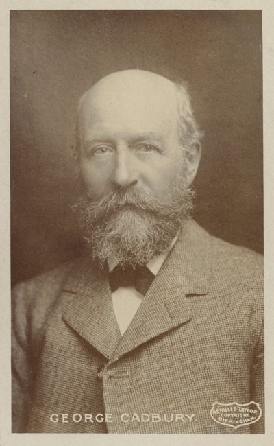 George Cadbury (1839-1922), fabricante inglês de chocolate e ativista em questões sociais de English Photographer