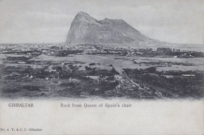 Gibraltar, Pedra da cadeira Queen of Spains (foto a p/b) de English Photographer
