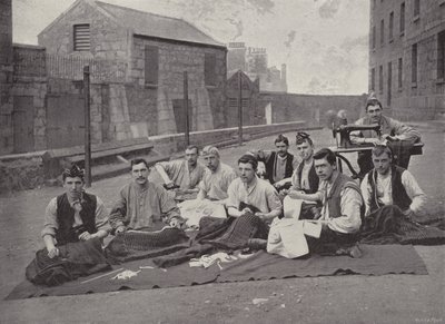 Gordon Highlanders fazendo Kilts de English Photographer