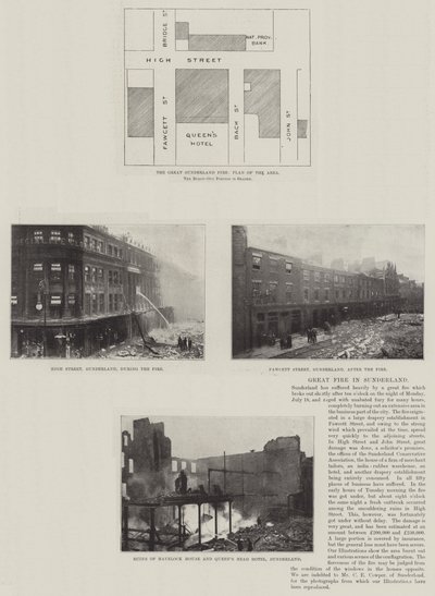 Grande incêndio em Sunderland de English Photographer