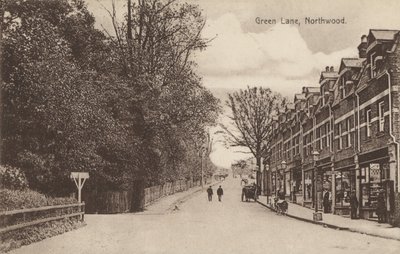 Green Lane, Northwood, perto de Londres (foto a p/b) de English Photographer