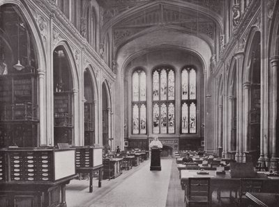 Biblioteca de Guildhall, com busto de Chaucer de English Photographer