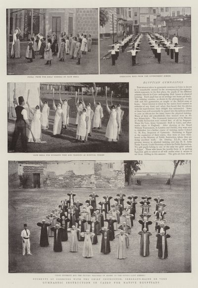 Instrução de Ginástica no Cairo para os Egípcios Nativos de English Photographer