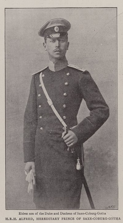 SAR Alfred, príncipe hereditário de Saxe-Coburgo-Gotha de English Photographer
