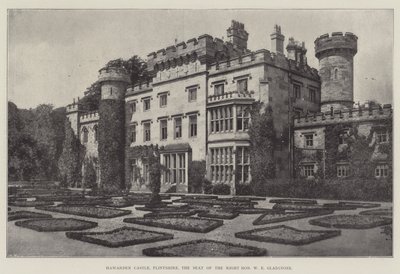 Hawarden Castle, Flintshire, o assento da direita honorável WE Gladstone de English Photographer