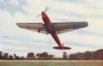 Avião Heinkel com slots e flaps (fotografia a cores) de English Photographer