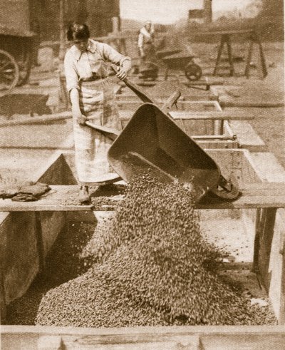 Ajudar em casa por heróis no exterior, foto 1914-19 bw) de English Photographer