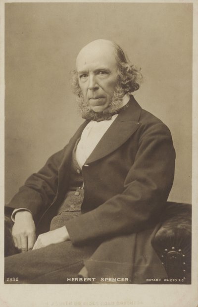 Herbert Spencer (1820-1903), filósofo inglês, teórico político, biólogo e sociólogo de English Photographer