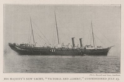 Seu Majestys New Yacht, Victoria e Albert, encomendado 23 de julho de English Photographer