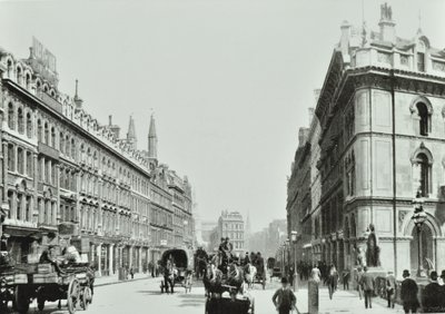 Viaduto de Holborn, olhando para o leste, cidade de Londres, 1875 de English Photographer
