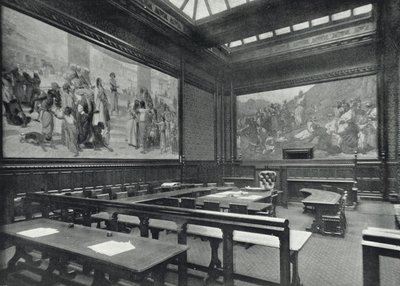 Câmaras do Parlamento, Sala Moisés, Câmara dos Lordes (foto a p/b) de English Photographer