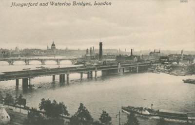 Hungerford e Waterloo Bridges, Londres de English Photographer