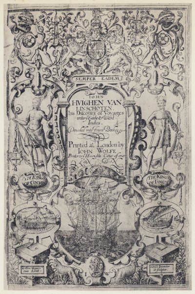 J Linschoten, Discours of Voyages, J Wolfe 1598 (foto a p/b) de English Photographer