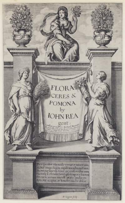 J Rea, Flora, Ceres, e Pomona, R Marriott 1665 (foto a p/b) de English Photographer