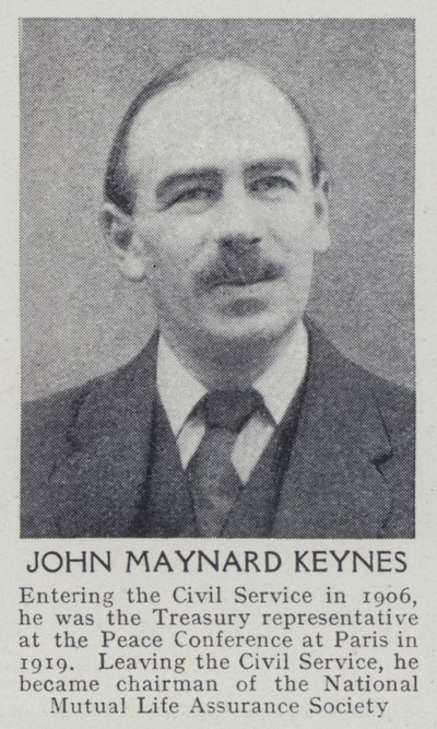 John Maynard Keynes (foto a p/b) de English Photographer