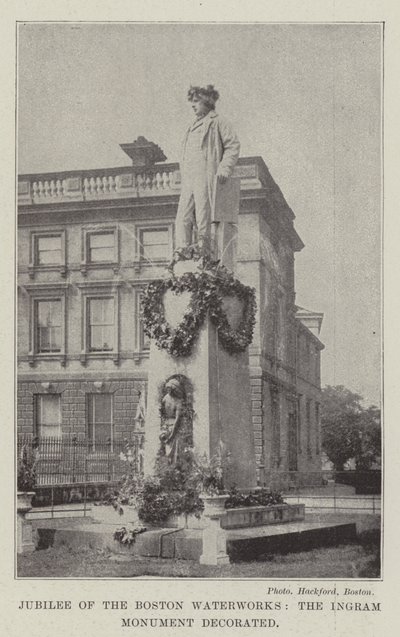 Jubileu da Boston Waterworks, o Ingram Monument decorado de English Photographer