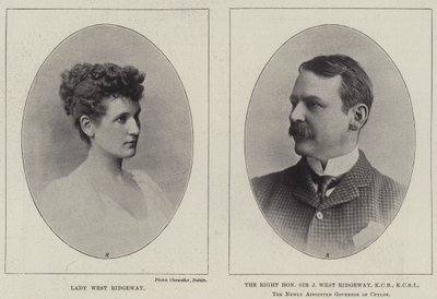 Lady West Ridgeway e o honrado senhor Joseph West Ridgeway de English Photographer