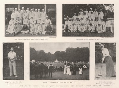 Torneios de Tênis e Croquet nas Últimas Semanas e Cricket na Escola Pública de English Photographer