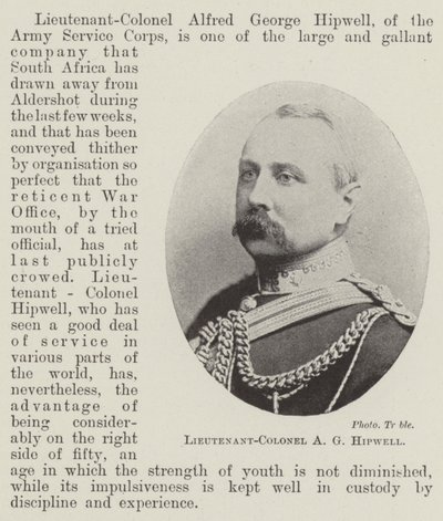 Tenente-Coronel AG Hipwell de English Photographer
