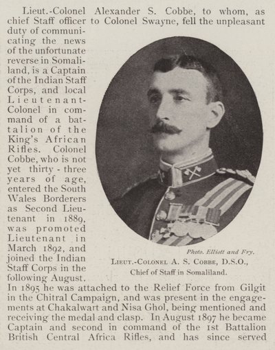 Tenente-Coronel AS Cobbe, DSO, Chefe do Estado-Maior da Somalilândia de English Photographer