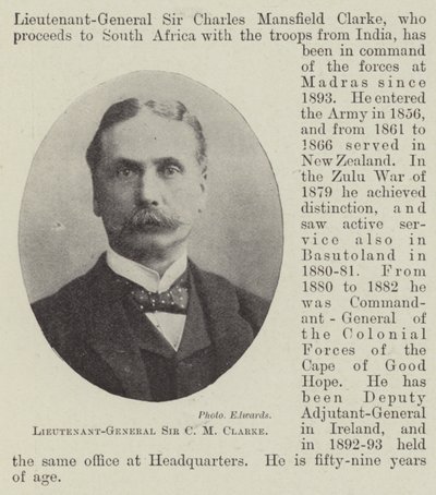 Tenente-General Sir CM Clarke de English Photographer