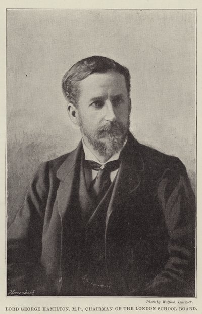 Lord George Hamilton, MP, Presidente do London School Board de English Photographer