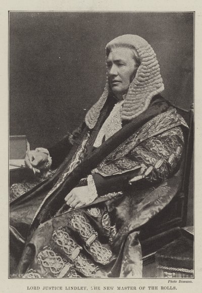 Lord Justice Lindley, o novo mestre dos Rolls de English Photographer