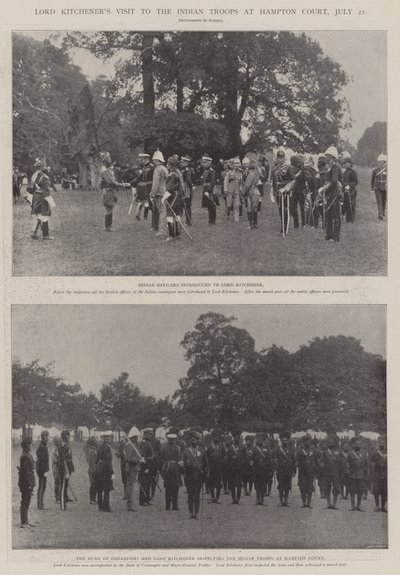 Lord Kitcheners Visita às tropas indianas em Hampton Court, 22 de julho de English Photographer