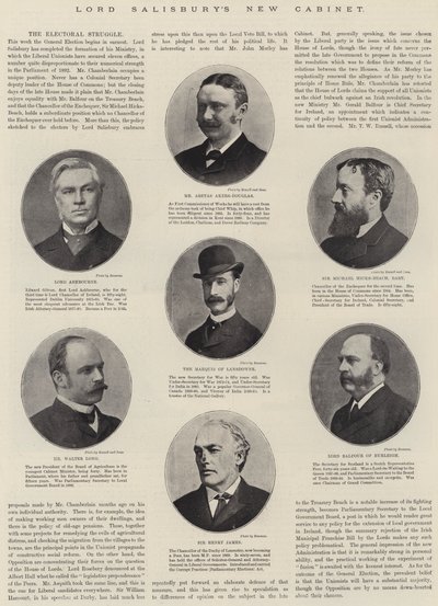 Lord Salisbury Novo Gabinete de English Photographer