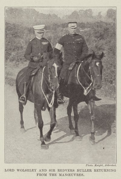 Lord Wolseley e Sir Redvers Buller retornando das Manobras de English Photographer