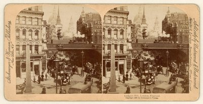 Ludgate Hill, visão estereoscópica de English Photographer