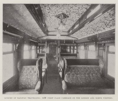 Luxo da viagem de trem, novo transporte de primeira classe na Londres e no noroeste de English Photographer