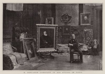 M Benjamin Constant em seu estúdio em Paris de English Photographer