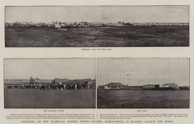 Mafeking, na fronteira Transvaal, que o coronel Baden-Powell está segurando contra os Boers de English Photographer