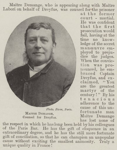 Maitre Demange, advogado de Dreyfus de English Photographer