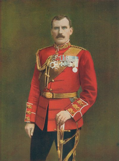 Major-General Hector A. MacDonald. Comandando a 3ª Brigada (Highland) com Lord Methuen de English Photographer