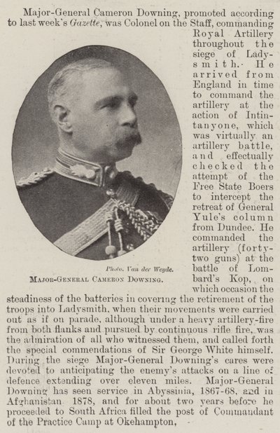 Major-General Cameron Downing de English Photographer