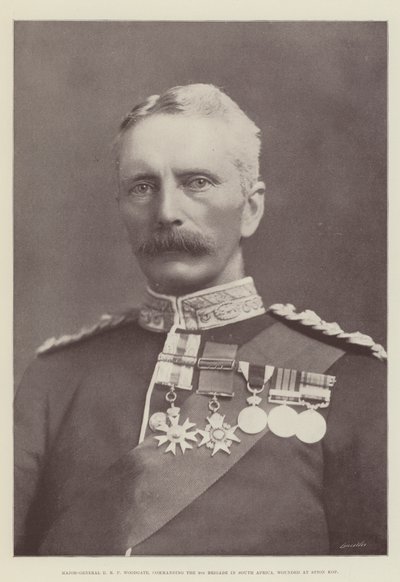Major-General ERP Woodgate, comandante da 9ª Brigada na África do Sul, ferido em Spion Kop de English Photographer