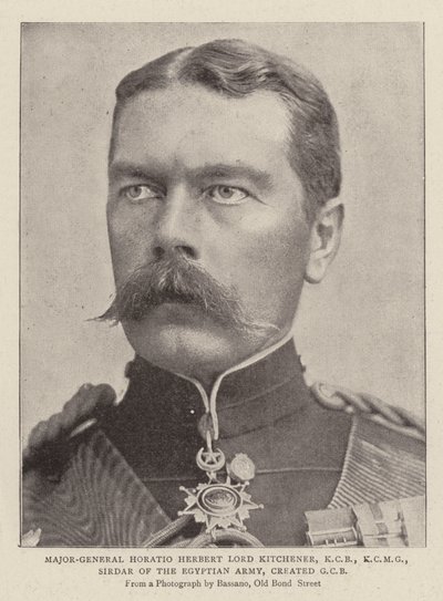 O Major-General Horatio Herbert Lord Kitchener, KCB, KCMG, Sirdar do Exército Egípcio, criou o GCB de English Photographer