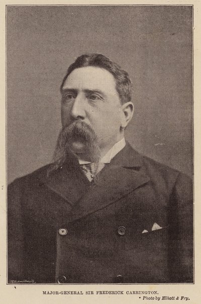 Major-General Sir Frederick Carrington (foto p/b) de English Photographer