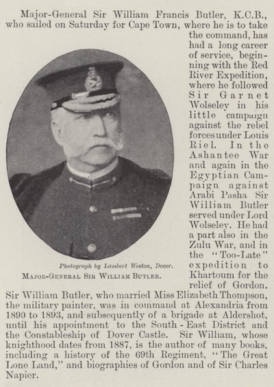 Major-General Sir William Butler de English Photographer