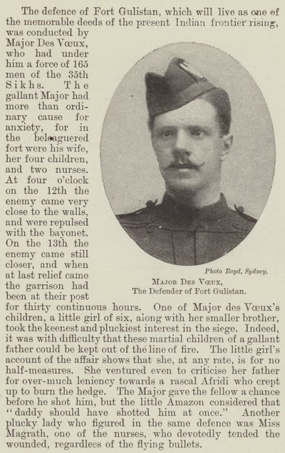 Major Des Voeux, o Defensor do Forte Gulistan de English Photographer